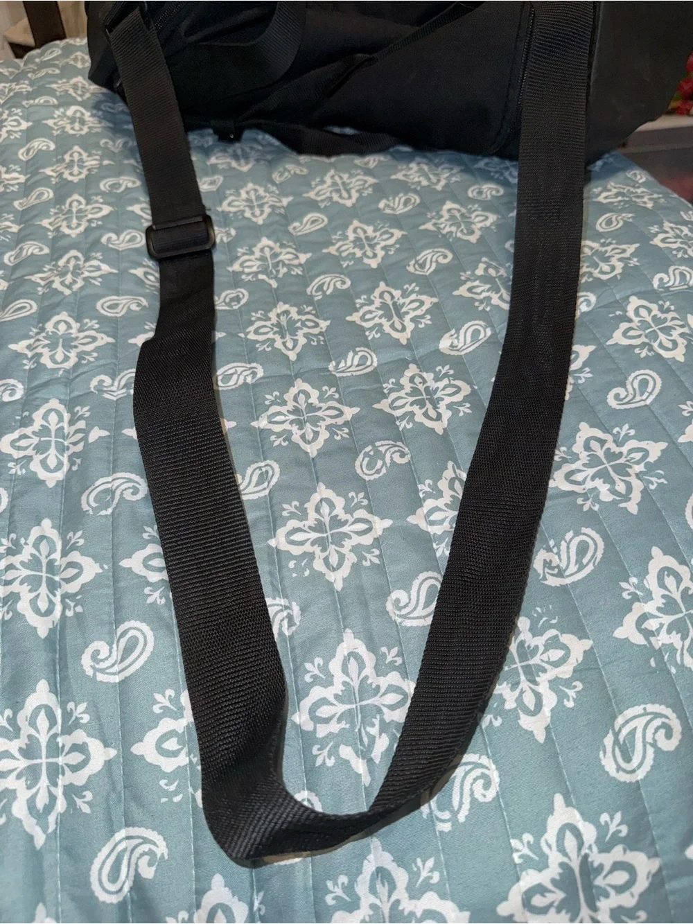 Nike Black Duffel with White Swoosh